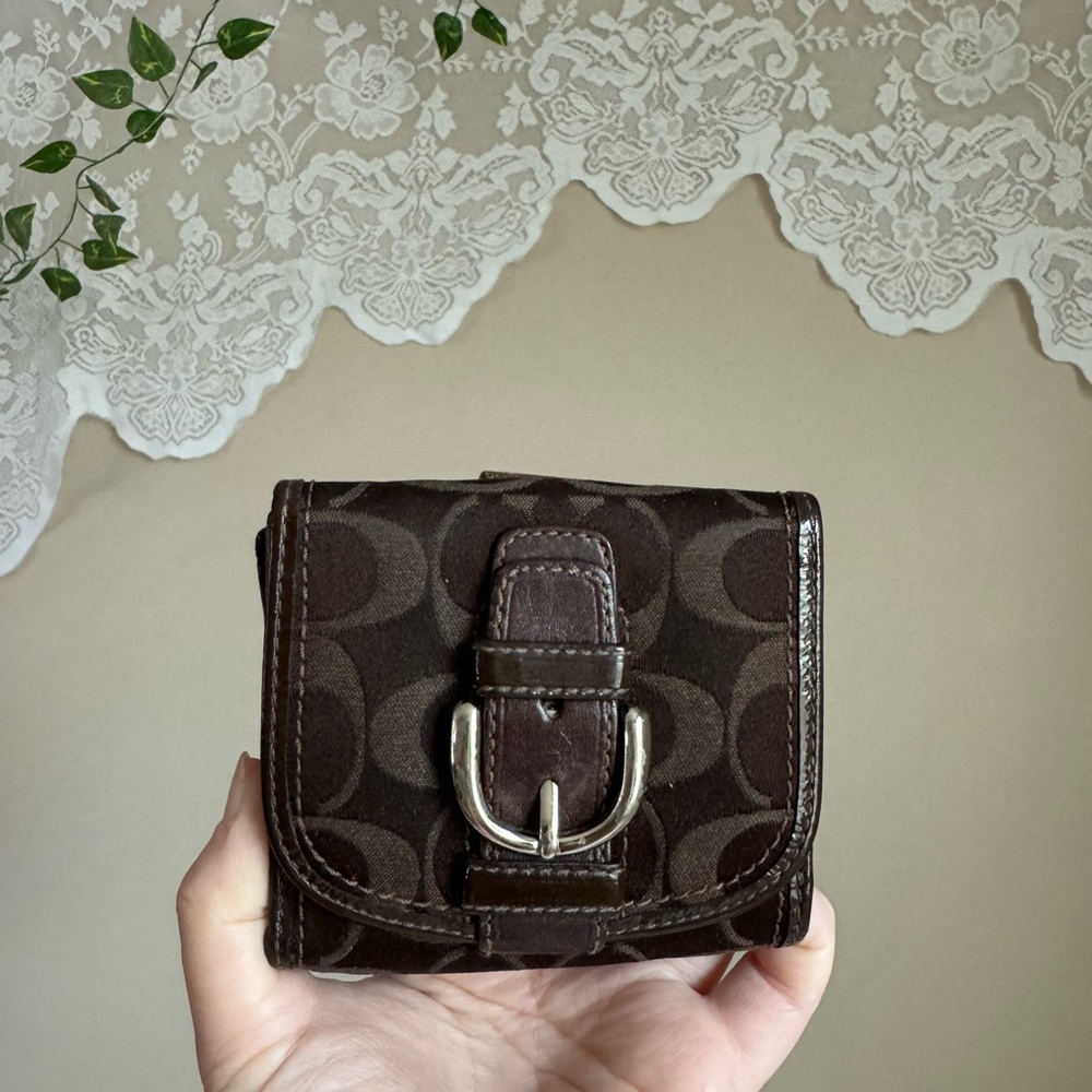 Coach Brown Monogram Wallet